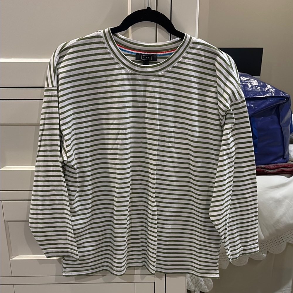 AYR Striped Pima Cotton Long Sleeve Tee